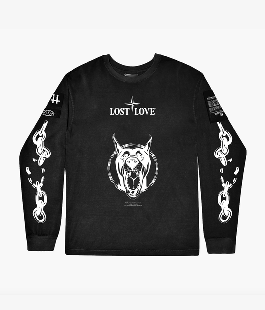 LOST LOVE CREWNECK | BLACK